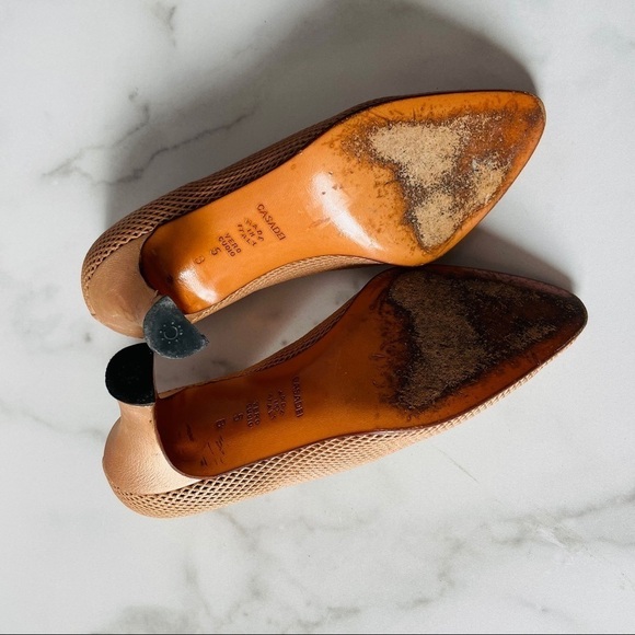 Vintage Casadei Rose Gold Mesh Pumps - Picture 6 of 9